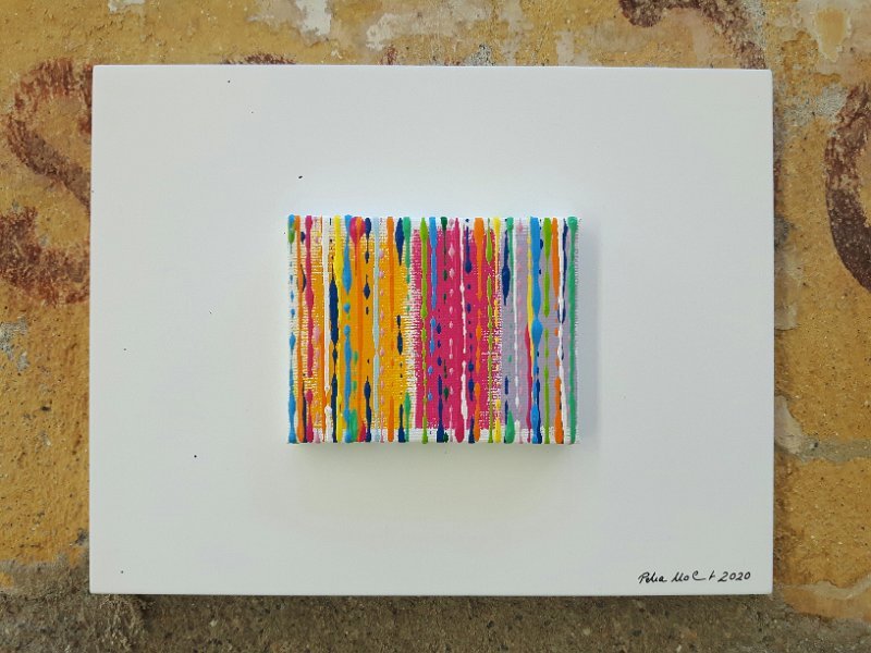 Coloured lines 14 2020 17x22 Acryl-Lack LW, SOLD